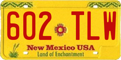 NM license plate 602TLW