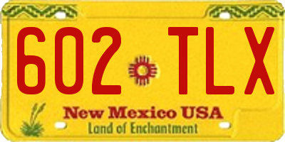 NM license plate 602TLX