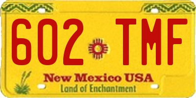 NM license plate 602TMF