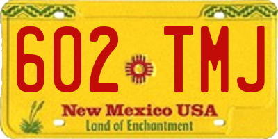 NM license plate 602TMJ