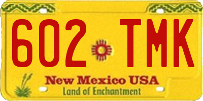 NM license plate 602TMK