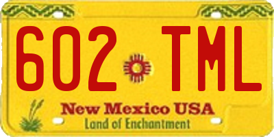 NM license plate 602TML