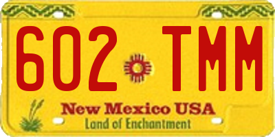 NM license plate 602TMM
