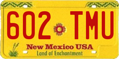 NM license plate 602TMU