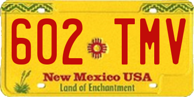 NM license plate 602TMV