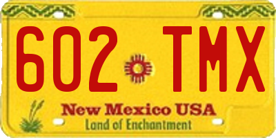NM license plate 602TMX