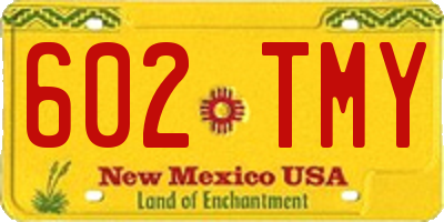 NM license plate 602TMY