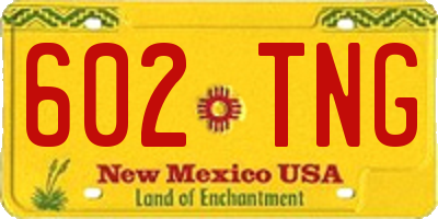 NM license plate 602TNG