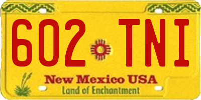 NM license plate 602TNI
