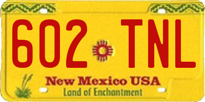 NM license plate 602TNL