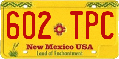 NM license plate 602TPC