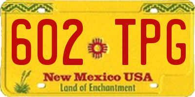 NM license plate 602TPG