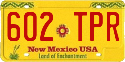 NM license plate 602TPR