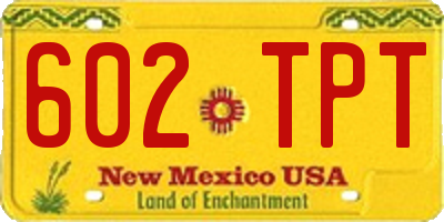 NM license plate 602TPT