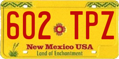 NM license plate 602TPZ