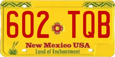 NM license plate 602TQB