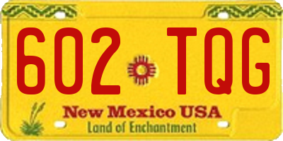NM license plate 602TQG