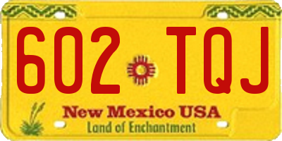 NM license plate 602TQJ