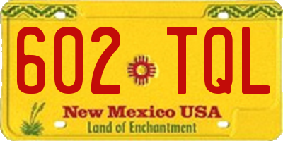 NM license plate 602TQL