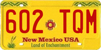 NM license plate 602TQM