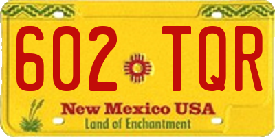 NM license plate 602TQR