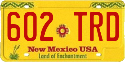 NM license plate 602TRD