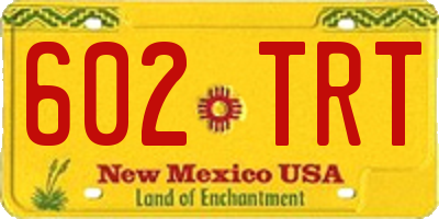 NM license plate 602TRT