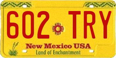 NM license plate 602TRY