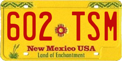 NM license plate 602TSM