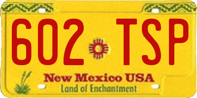 NM license plate 602TSP