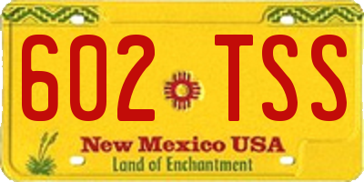 NM license plate 602TSS