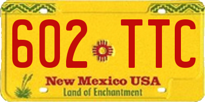 NM license plate 602TTC