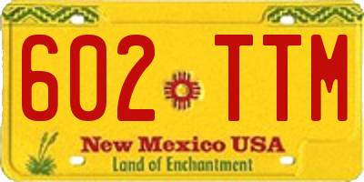 NM license plate 602TTM