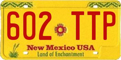 NM license plate 602TTP