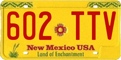 NM license plate 602TTV