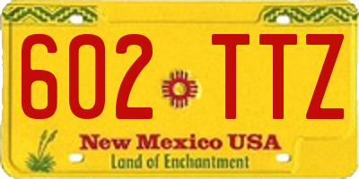 NM license plate 602TTZ