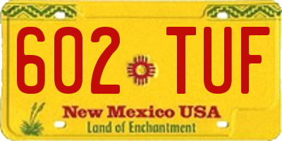 NM license plate 602TUF
