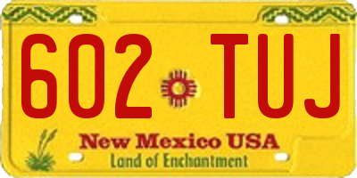 NM license plate 602TUJ