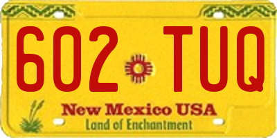 NM license plate 602TUQ