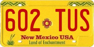 NM license plate 602TUS