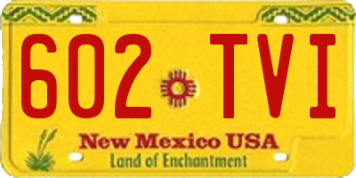 NM license plate 602TVI