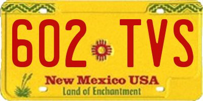 NM license plate 602TVS
