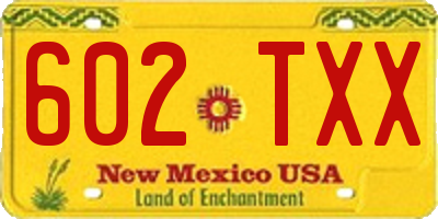 NM license plate 602TXX