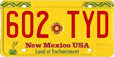 NM license plate 602TYD