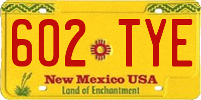 NM license plate 602TYE