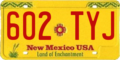 NM license plate 602TYJ