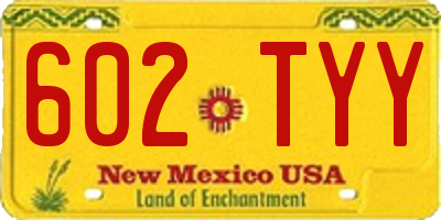 NM license plate 602TYY