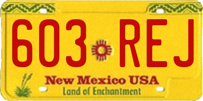 NM license plate 603REJ