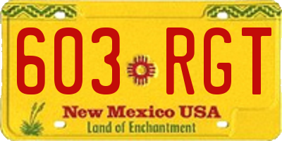NM license plate 603RGT