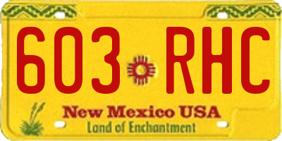 NM license plate 603RHC